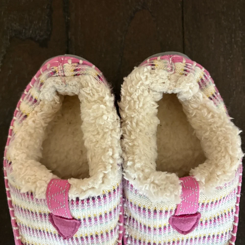 Northsude Avery Slipper Shoes Faux Fur Lined Cozy Warm‎ Size Girl’s 13 Knit